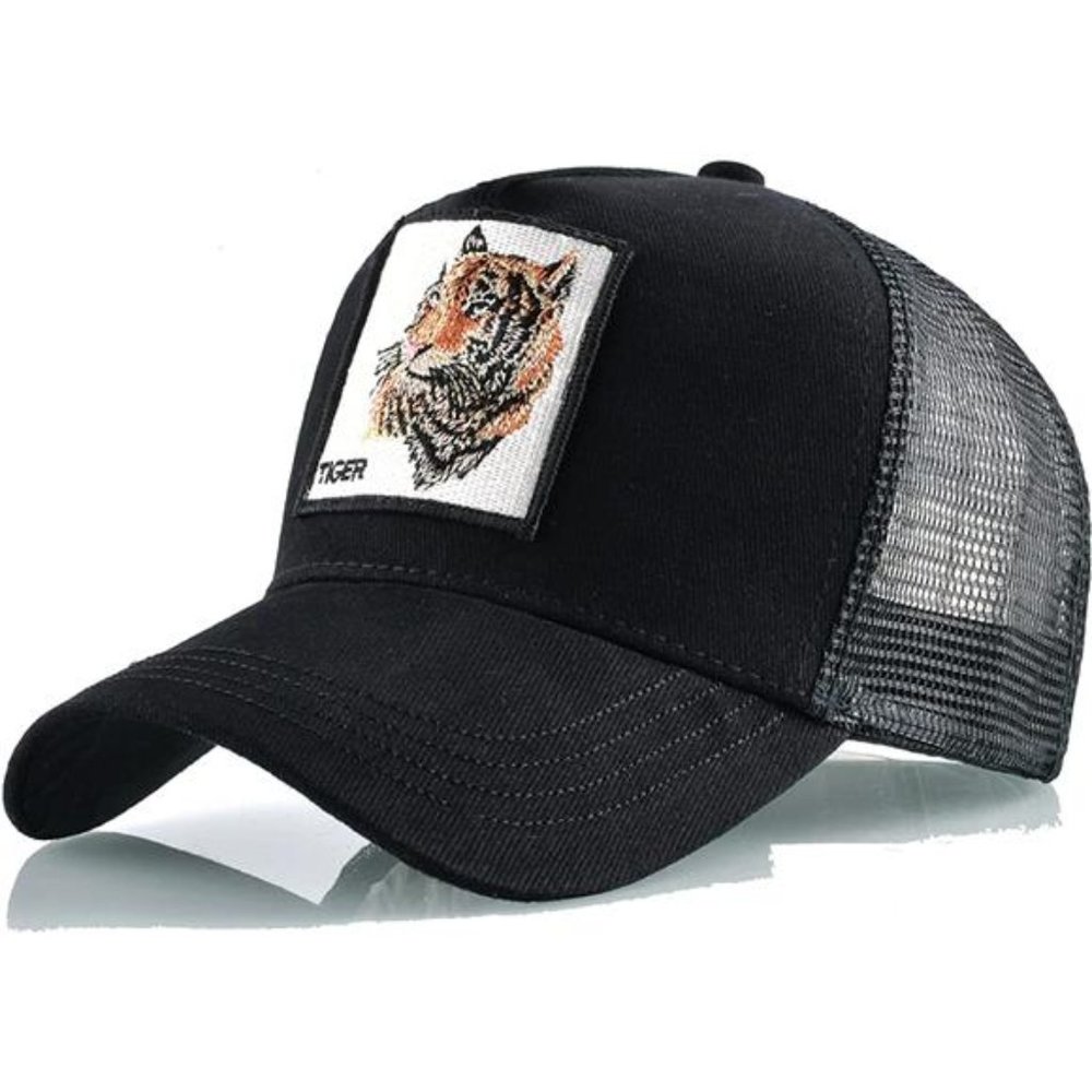 Animal Embroidered Patch Trucker Hat Mesh Baseball Cap - Picture 1 of 4